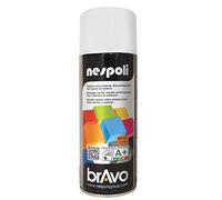 Nespoli - Bomboletta Spray Smalto Acrilico 400ml Interni ed Esterni, Vernice Spray Aerosol Universale, Asciugatura Rapida, Adesione su Tutte le Superfici, Valvola Autopulente, RAL Bianco Opaco