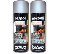 Nespoli Bravo Spray Alte Temperature Argento 400ml (Confezione da 2)