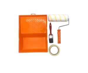Nespoli Kit rullo vernice antigoccia 18 cm, con vassoio, nastro e pennello, ideale per pareti e soffitti, set fai da te per la decorazione della casa