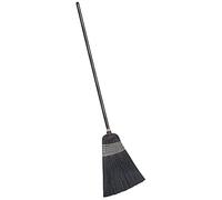 Nespoli - Scopa Saggina Nera per Ambienti Industriali con Oli e Grasso, Setole in Saggina 43cm Rivestite con Anilina Nera, Manico in Legno H100cm per Pulizia Efficace, Multi-Uso per Interni ed Esterni