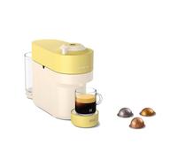 Nespresso De'Longhi Macchina per capsule di caffè Vertuo Pop ENV90.LE, prepara 4 tazze, tecnologia Centrifusion, 1260 Watt, giallo pastello, pacchetto di benvenuto con