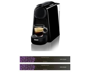 Nespresso Essenza Mini EN85.B, Macchina da caffè di De'Longhi, Sistema Capsule Original, Serbatoio acqua 0.6L, Nero con 20 Capsule Original Firenze Arpeggio