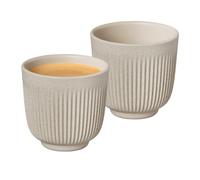 Nespresso LOOP Set di tazze da caffè (2 x 80 ml), moderne tazze da caffè in 30% residui di caffè, lavabili in lavastoviglie, infrangibili, eleganti in beige