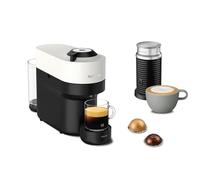 Nespresso Vertuo Pop + Aeroccino XN9211K, Macchina caffè di Krups con montalatte Aeroccino, Coconut White, Sistema Capsule Nespresso Vertuo, Serbatoio acqua 0.56L