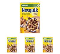 NESQUIK Duo Palline con Cereali Integrali al Cacao e Cioccolato Bianco 325g (Confezione da 4)