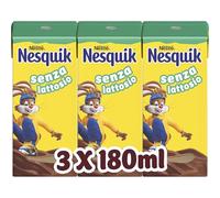 NESQUIK Pronto da Bere Senza Lattosio Latte e Cacao, 8 Confezioni da 3 Brick da 180ml (1,62L)