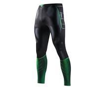 Nessfit - Leggings da uomo a compressione da supereroe, strato di base, per palestra, corsa, allenamento termico