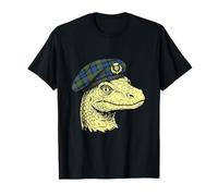 Nessie Il Mostro Lockness in Tartan Maglietta