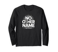 Nessun altro nome Atti 4 Fede cristiana Scrittura audace Maglia a Manica
