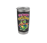 Nessun armadio nel Cretaceo T-Rex con cappuccio arcobaleno Bicchiere termico in acciaio inox doppia parete