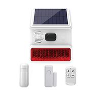 Nessun Canone Mensile 433MHz Wireless Light Flash Strobe Outdoor Solar Waterproof Siren for antifurto domestico di allarme sicurezza domestica(Set B)