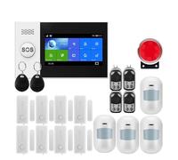 Nessun Canone Mensile Di allarme antifurto for la sicurezza domestica GSM con sensore di movimento e compatibile l'app IP Carema TUYA(W4B8)