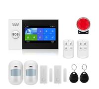 Nessun Canone Mensile GSM Protezione di sicurezza domestica allarme intelligente Kit antifurto touch screen APP mobile Controllo remoto RFID Inserimento e disinserimento(W4B20)
