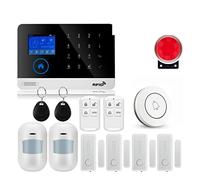 Nessun Canone Mensile Tuya GSM Protezione della sicurezza domestica di allarme intelligente Touch Screen Kit antifurto Mobile APP Telecomando Braccio e disinserimento RFID(W2B17)