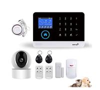 Nessun Canone Mensile TUYA Wireless GSM di allarme sicurezza domestica con rilevatore movimento PIR a prova animali domestici compatibile(N)