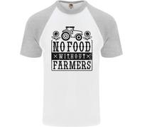 Nessun Cibo Senza Agricoltori Maglietta Baseball S/S Da Uomo