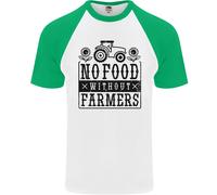 Nessun Cibo Senza Agricoltori Maglietta Baseball S/S Da Uomo