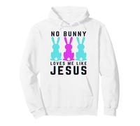 Nessun Coniglietto Mi AMA Come Gesù Cristiano Coniglio di Pasqua Bambini Felpa con Cappuccio