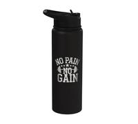 Nessun dolore Nessun guadagno T Nessun dolore Nessun guadagno Segno Nessun dolore Nessun guadagno Meme Stainless Steel Insulated Water Bottle