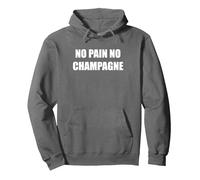 Nessun Dolore, Niente Champagne Felpa con Cappuccio, Unisex per Adulti, Asfalto, XL