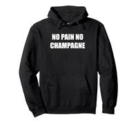 Nessun Dolore, Niente Champagne Felpa con Cappuccio, Unisex per Adulti, Nero, M