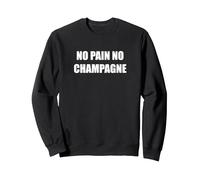 Nessun Dolore, Niente Champagne Felpa, Unisex per Adulti, Nero, M