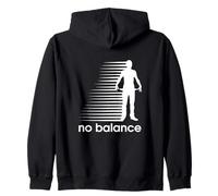 Nessun Equilibrio o Denaro - Divertente Parodia Design Sport e Umorismo Felpa con Cappuccio