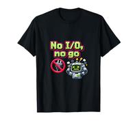 Nessun I/O, No Go IT Riavvia Umorismo Pixel Robot Graphic Maglietta
