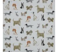 Nessun metro, tessuti per cucire, tessuto per bambini, 100% cotone: 0,5 m, per ragazze, ragazzi e donne, tessuto di cotone con animali - cani carini come animali domestici