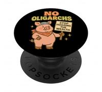 Nessun oligarchi smettere di ostacolare la ricchezza maiale carino PopSockets PopGrip Adesivo