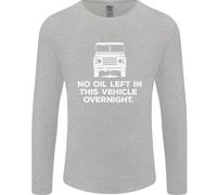 Nessun Olio Rimasto Veicolo Notte 4X4 Fuori Strada Uomo Manica Lunga T-Shirt