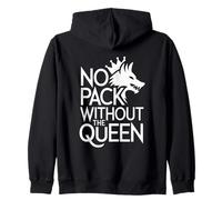 Nessun Pacchetto Senza la Regina Alpha Wolf Fearless Alpha Girl Felpa con Cappuccio