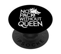 Nessun pacchetto senza la regina Alpha Wolf Fearless Alpha Girl PopSockets PopGrip Adesivo