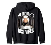 Nessun Pensiero Just Vibes Funny Goose Meme Felpa con Cappuccio