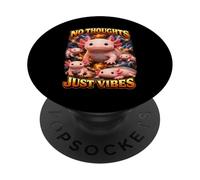 Nessun pensiero Solo Vibes Axolotl Bootleg Streetwear PopSockets PopGrip Adesivo