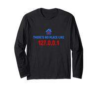 Nessun Posto Come 127.0.0.1 Home - Programmatore - Linux Geek Nerd Maglia a Manica