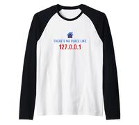 Nessun Posto Come 127.0.0.1 Home - Programmatore - Linux Geek Nerd Maglia con Maniche Raglan