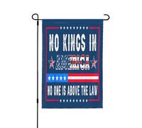 Nessun re in America - Bandiera da giardino Welcome Home, bandiere per la casa, striscione da giardino bifacciale, decorazione per esterni, 12,5"x18"