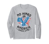 Nessun re in America dal 1776 Gesù Cristiano 4 luglio Maglia a Manica