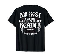 Nessun Riposo per Il Lettore a tarda Notte (sul Retro) Maglietta