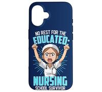 Nessun riposo per la scuola infermieristica educata sopravvissuto divertente infermiera Custodia per iPhone 16