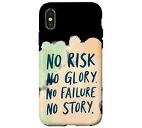 Nessun rischio, nessuna gloria, nessun fallimento, nessuna storia, con frasi divertenti Custodia per iPhone X/XS