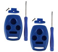 Nessun taglio necessario: 2 portachiavi Keyless Entry Remote Shell Case & Pad per Honda 2003-2012 Accord / 2006-2013 Civic EX / 2009-2015 Pilot /2005-2006 CR-V (blu)