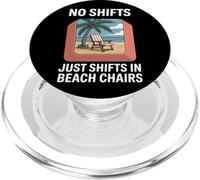 Nessun turno solo turni nella festa del lavoro delle sedie da spiaggia PopSockets PopGrip per MagSafe