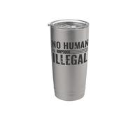Nessun umano è illegale - Protesta politica Bicchiere termico in acciaio inox doppia parete