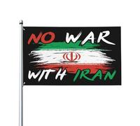 Nessuna guerra con la bandiera dell'Iran 3x5, io sto con l'Iran, pace, bandiera FK Israel, striscione da esterno, cartello da giardino, 3x5 piedi