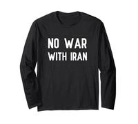 Nessuna Guerra con l'Iran Non la Guerra Stop Guerre Iraniano-Americana Pace Maglia a Manica
