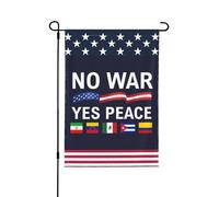 Nessuna guerra, sì pace, Colombia, Iran, Venezuela, Messico, Cuba, bandiera per esterni, bandiere da giardino bifacciali, bandiera da giardino