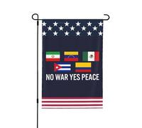 Nessuna guerra, sì pace, Colombia, Iran, Venezuela, Messico, Cuba, bandiera per esterni, bandiere da giardino bifacciali, bandiera da giardino