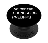 Nessuna modifica alla codifica il venerdì - Regola divertente per gli sviluppatori PopSockets PopGrip Adesivo